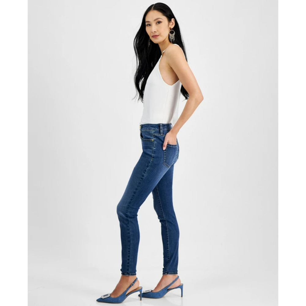INC International Concepts Women's Size 10 Blue Curvy Mid Rise Skinny Jeans NWT - Picture 2 of 6